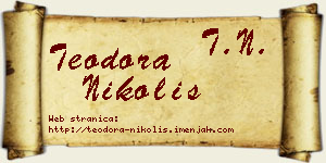 Teodora Nikoliš vizit kartica